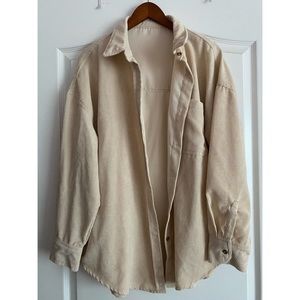 Cream “Shacket” Button Up